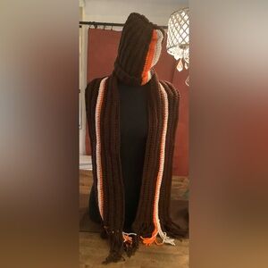 Hand crocheted hat and scarf set